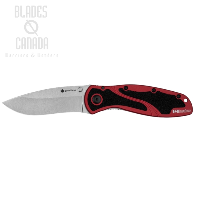 Kershaw Blur Folding Knife Canadian Edition, Assisted Opening, 14C28N Sandvik, Aluminum Black, 1670CAN